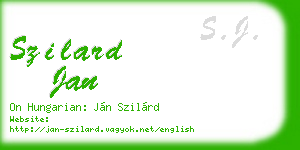 szilard jan business card