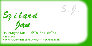 szilard jan business card